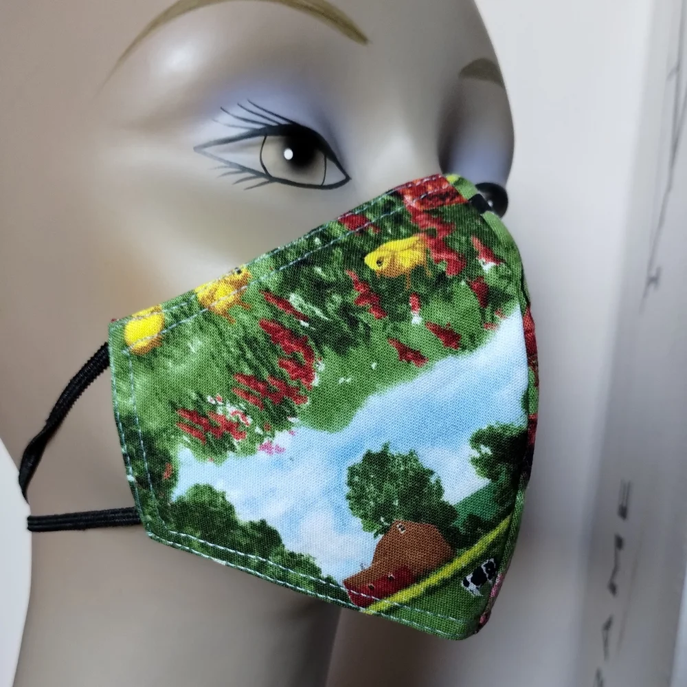 Farm Tractor Unisex 3ply Cotton Mask for Children